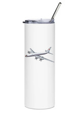 Aeroflot Tupolev Tu-114 Stainless Steel Water Tumbler with straw - 20oz. picture