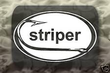 Striper Fishing Sticker Hook Bass White Bass Lake Lunker Boat Decal USA 2 pack picture