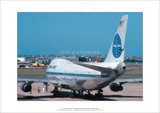 Pan Am Boeing 747-121 A2 Art Print – Sydney Airport – 59 x 42 cm Poster picture