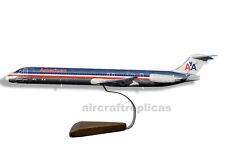 McDonnel Douglas MD-83 American Airlines Wood Model Plane - BIG picture