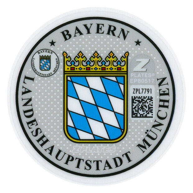 German License Plate Registration Seal and Inspection Replacement Sticker Set