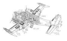 Cessna 340 Cutaway Drawing 24IN X 36IN picture