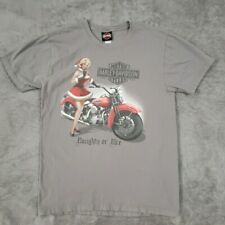 Harley Davidson T Shirt Short Sleeve Naughty or Nice Lady Roeder OH Men's Sz M picture