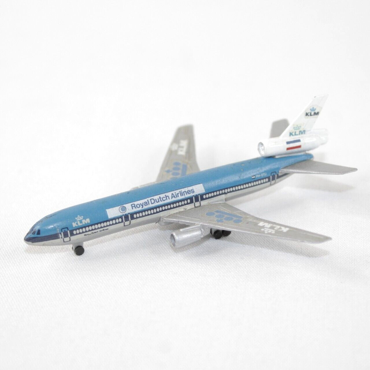 KLM Douglas DC-10 Royal Dutch Airlines Commercial Airplane Die-Cast Germany KLM Douglas DC-10 Royal Dutch Airlines Commercial Airplane Die-Cast Germany