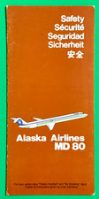 Alaska Airlines MD-83 Safety Card - 10/89 picture
