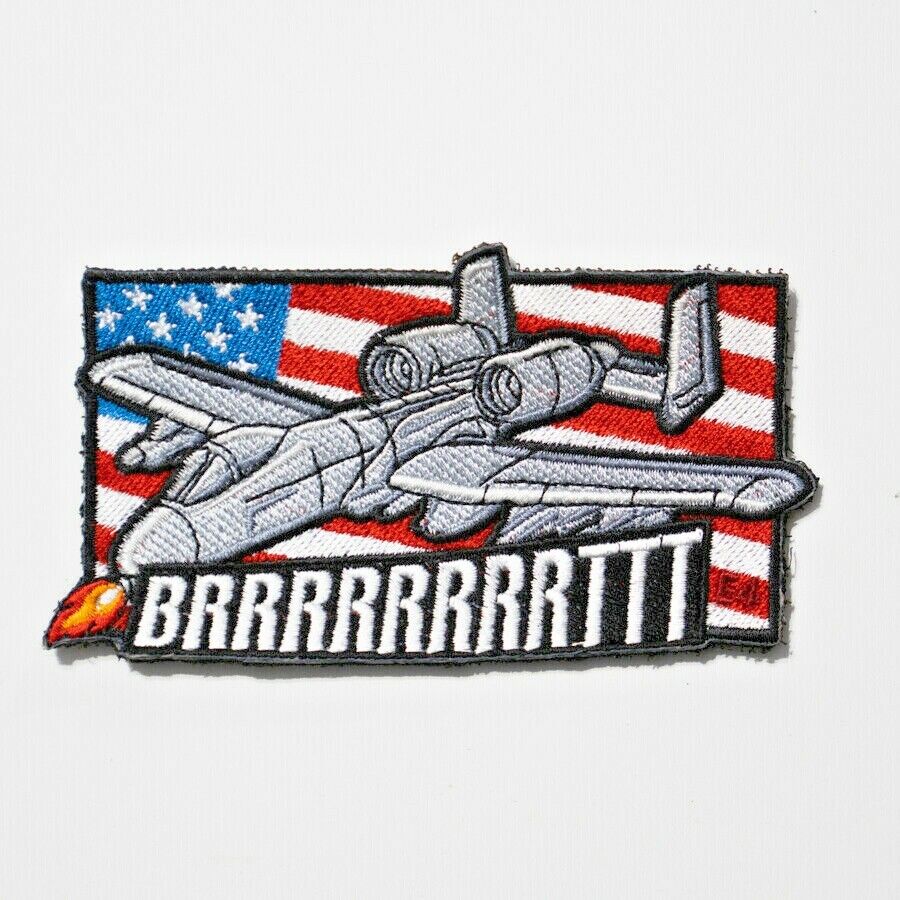 A10 Warthog Morale Patch Brrrrt Military Patch Air Force Hook And Loop Backing