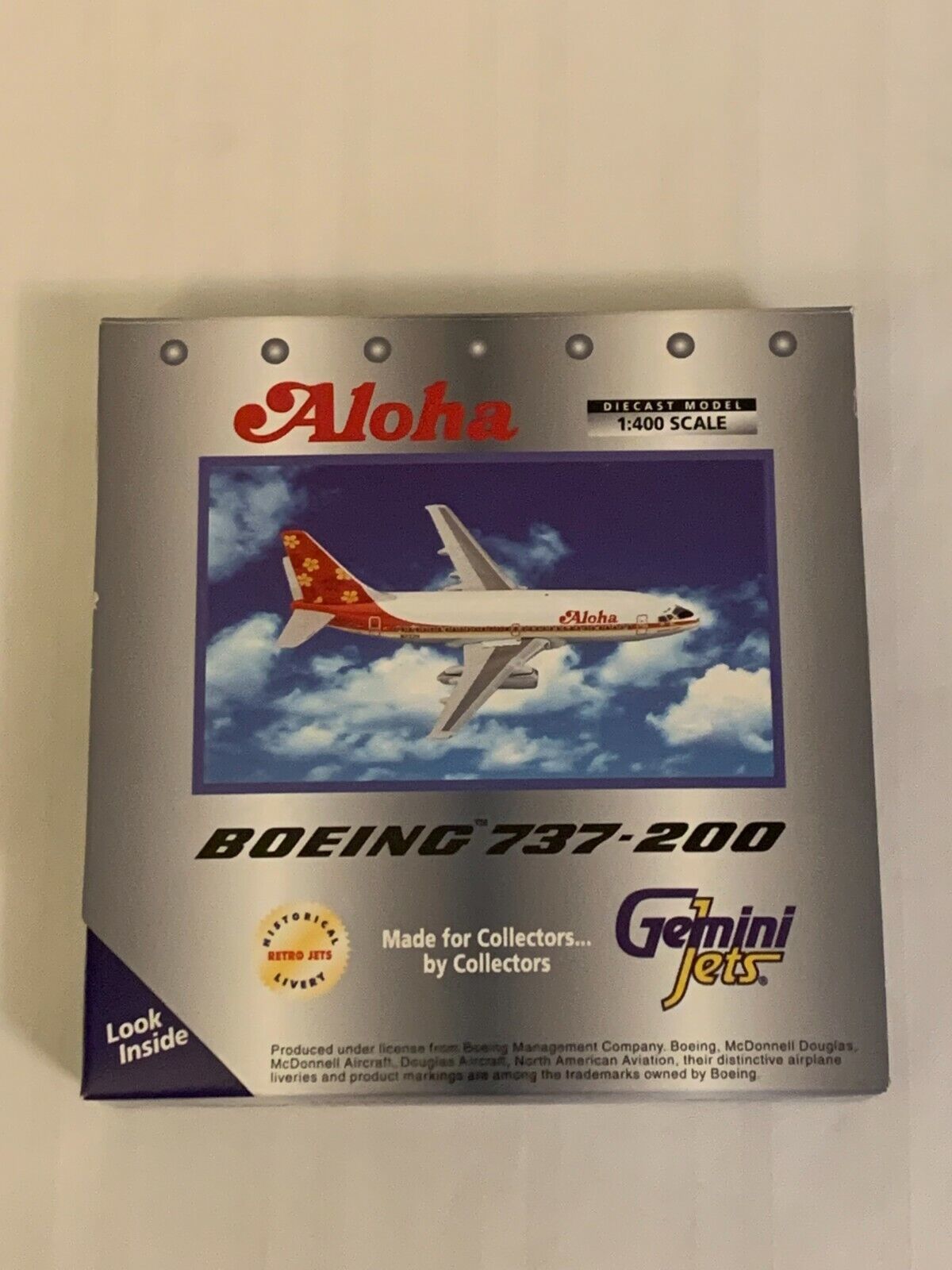 Gemini Jets Aloha Airlines Flower Power Boeing 737-200 1:400 Diecast GJAAH155