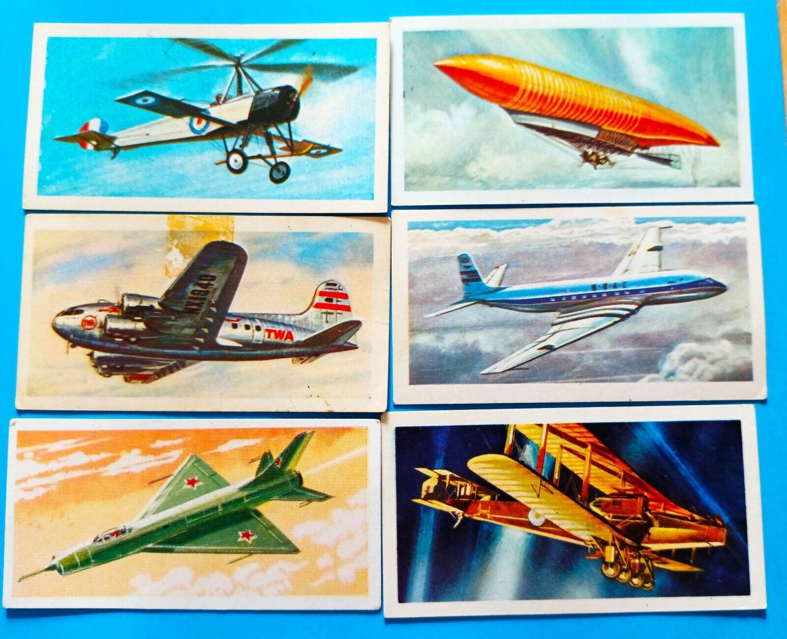 Trade Cards History of Aviation Military Commercial TWA B.O.A.C.