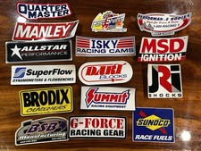 15 Racing Decals Stock Car Garage Automotive Toolbox Stickers or Mancave Fridge picture