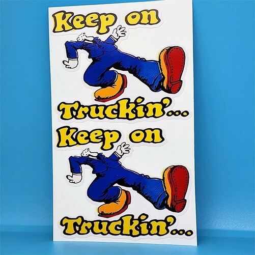 Pair of KEEP ON TRUCKIN' Vintage Style DECALs, Vinyl STICKER Pair of KEEP ON TRUCKIN' Vintage Style DECALs, Vinyl STICKER