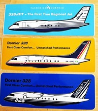 Fairchild Dornier 3 DORNIER 328 Stickers 8in x 3in picture