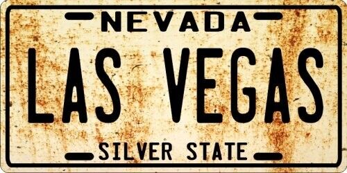 Las Vegas 1960's Nostalgic Weathered Nevada License plate