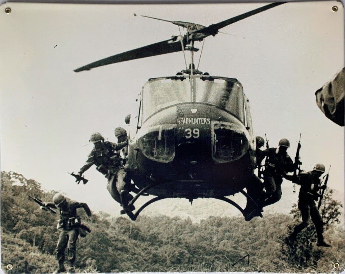 Vietnam War Helicopter Insertion Metal Sign, UH-1 Huey  SIG-0100