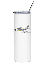 North American F-86D Sabre Stainless Steel Water Tumbler with straw - 20oz. picture