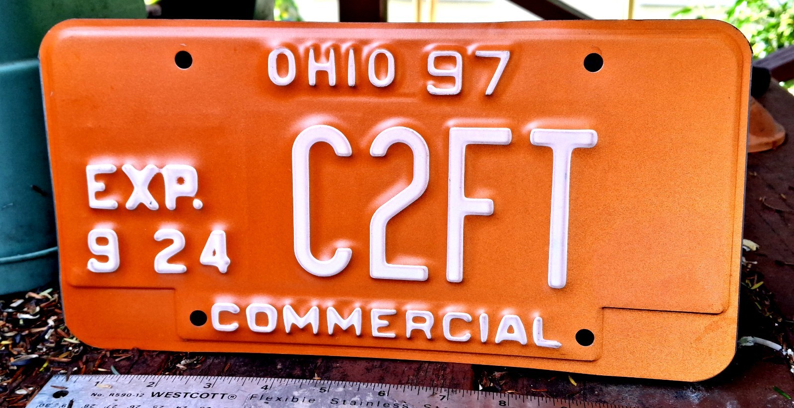 🇺🇸 - OHIO -  1997 Halloween COMMERCIAL license plate - GREAT colors, choice ex