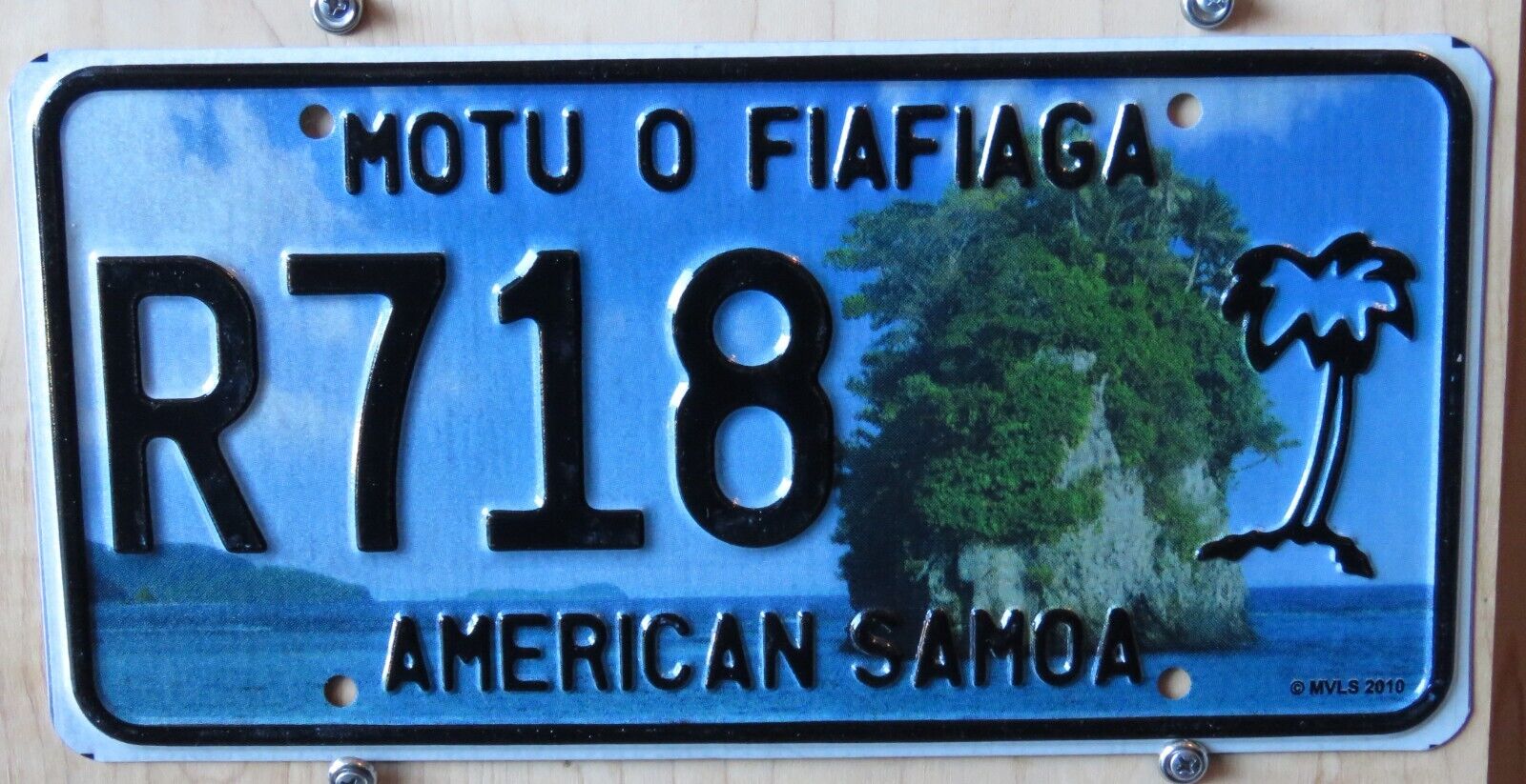 AMERICAN SAMOA  PAGO PAGO - PACIFIC ISLAND license plate  2012   Random numbers