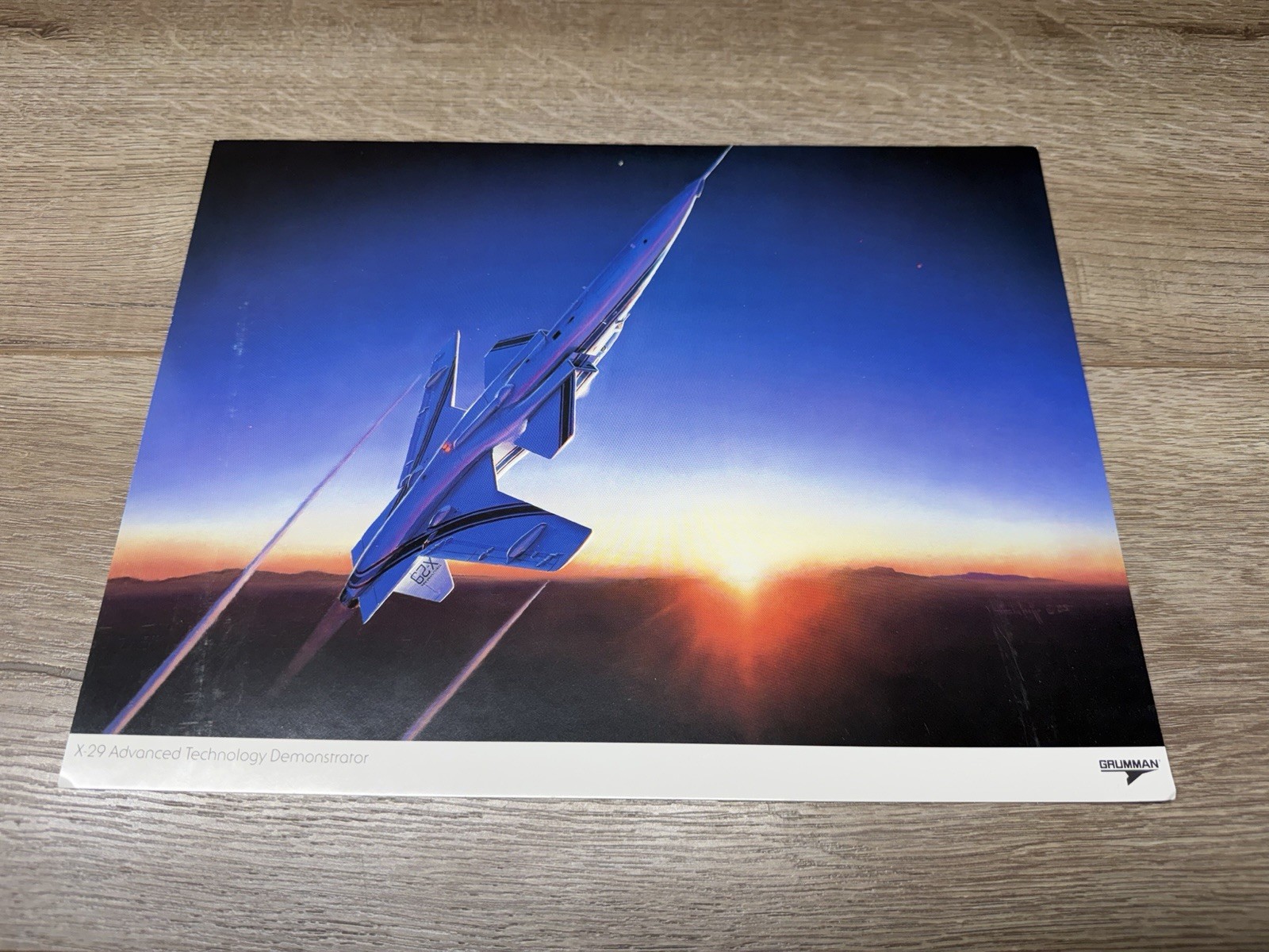 Vintage Grumman X-29 Advanced Technology Demonstrator 11”x8” Promo Art Print Vintage Grumman X-29 Advanced Technology Demonstrator 11”x8” Promo Art Print