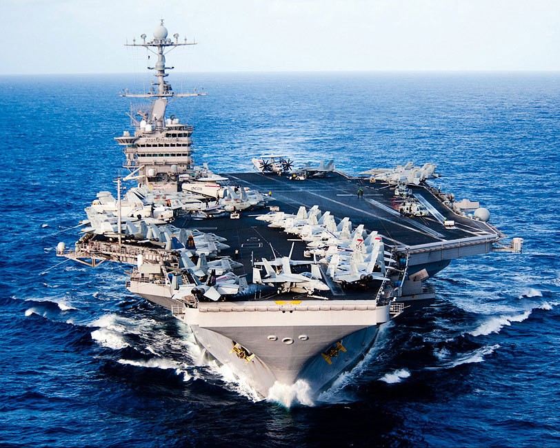 USS JOHN C STENNIS CVN 74 IN PACIFIC OCEAN 8x10 GLOSSY PHOTO PRINT