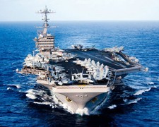 USS JOHN C STENNIS CVN 74 IN PACIFIC OCEAN 8x10 GLOSSY PHOTO PRINT picture