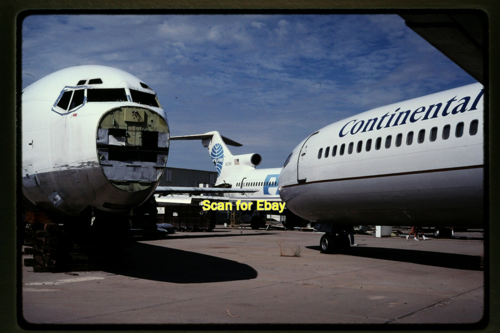 Pan Am N372PA Boeing 727 Aircraft in 1995, Original Slide aa 14-20b