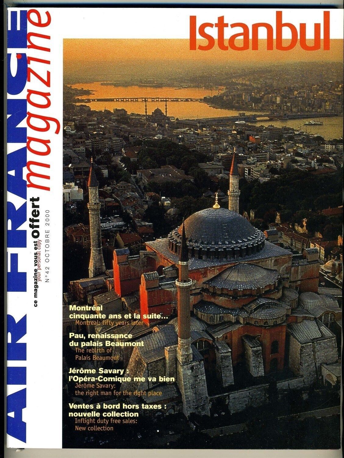 Air France In Flight Magazine October 2000 Istanbul Cover