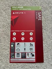 DELTA AIRLINES BOEING 767-300ER SAFETY CARD 10-20 picture