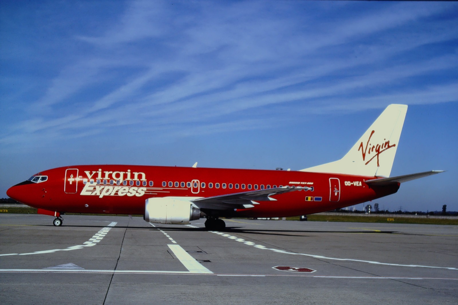 RF631_OO-VEA_VIRGIN EXPRESS_B737-36M_1997 - ORIGINAL KODAK SLIDE
