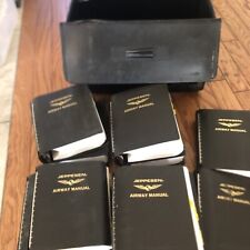 Vintage Jeppesen Black Leather Flight Case FC-104 Combo Lock And Ten Manuals picture