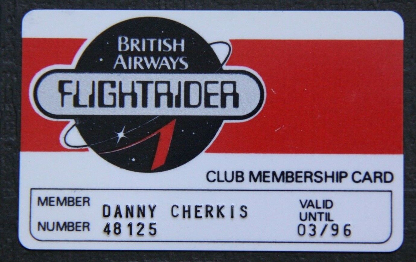 BRITISH AIRWAYS FLIGHTRIDER CLUB MEMBERSHIP CARD