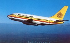 AIR CAL /  AIR CALIFORNIA   AIRLINES  B-737-200  AIRLINE ISSUECARD  /  AIRPORT picture
