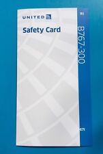 UNITED AIRLINES SAFETY CARD--767-300--3 CLASS picture