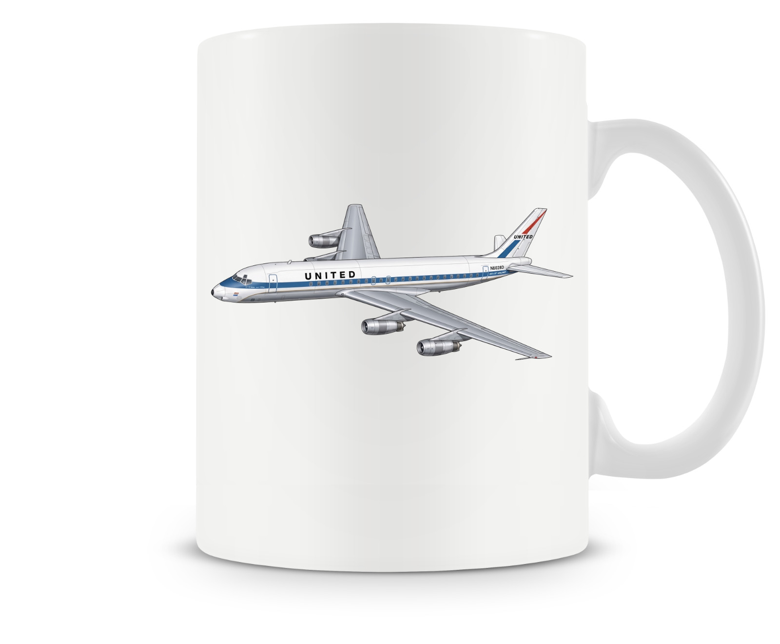 United Airlines Douglas DC-8 Ceramic Coffee Mug - 15oz.