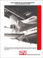 1987 LTU International Airways LOCKHEED L1011 TRISTAR D-AERA ad airlines advert picture