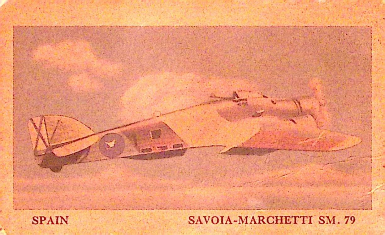 Savoia Marchetti SM 79 Fighter Jet Airplane Spain Flyer Paper Vintage