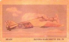 Savoia Marchetti SM 79 Fighter Jet Airplane Spain Flyer Paper Vintage picture