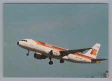 Iberia Airbus A320-211 Aviation Postcard EC-FBR Airline Airplane Aircraft Spain picture