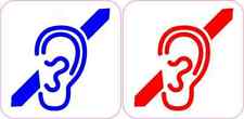2.5in x 2.5in Blue and Red Deaf Symbol Magnet Car Truck Vehicle Magnetic Sign picture