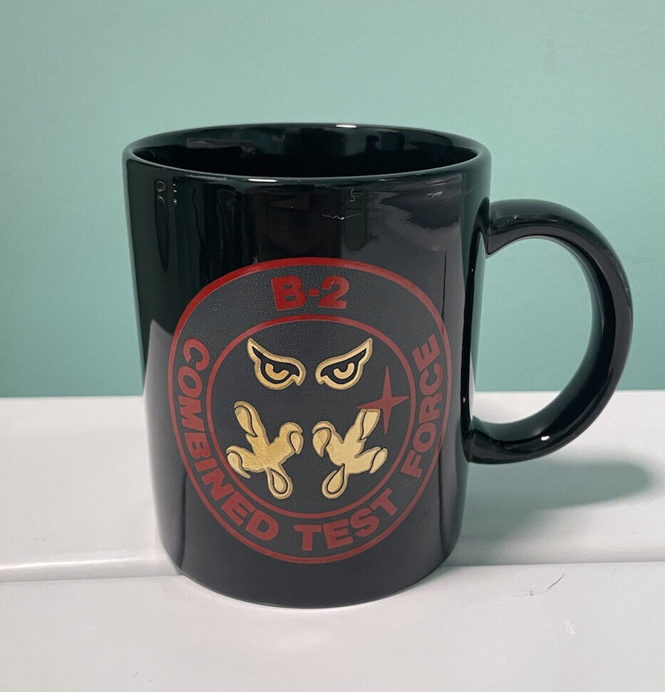 1980's Northrop B-2 Stealth Bomber Combined Test Force Coffee Mug 3 1/2