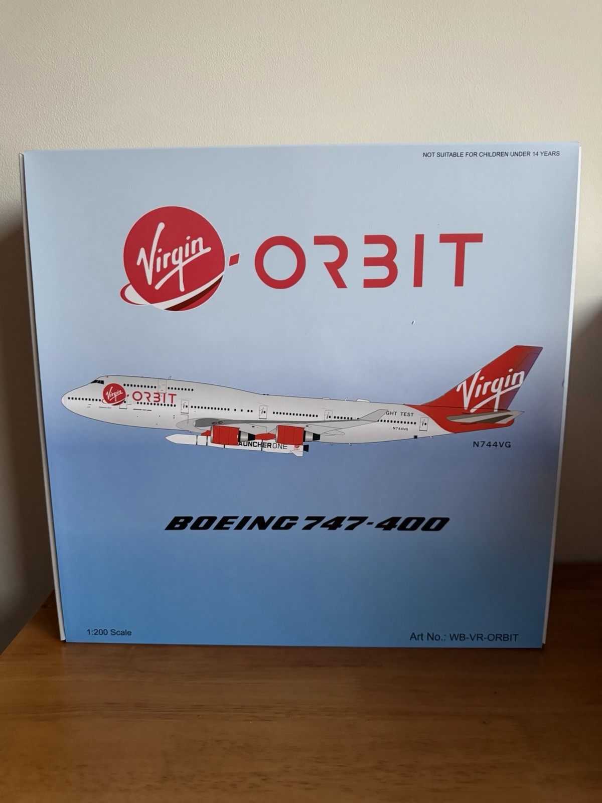 WB Models 1:200 Boeing 747-400 Virgin Orbit N744VG (with underwing rocket) WB Models 1:200 Boeing 747-400 Virgin Orbit N744VG (with underwing rocket)