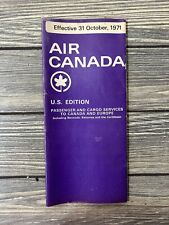 Vintage 31 October 1971 Air Canada Us Edition Passenger And Cargo Services picture