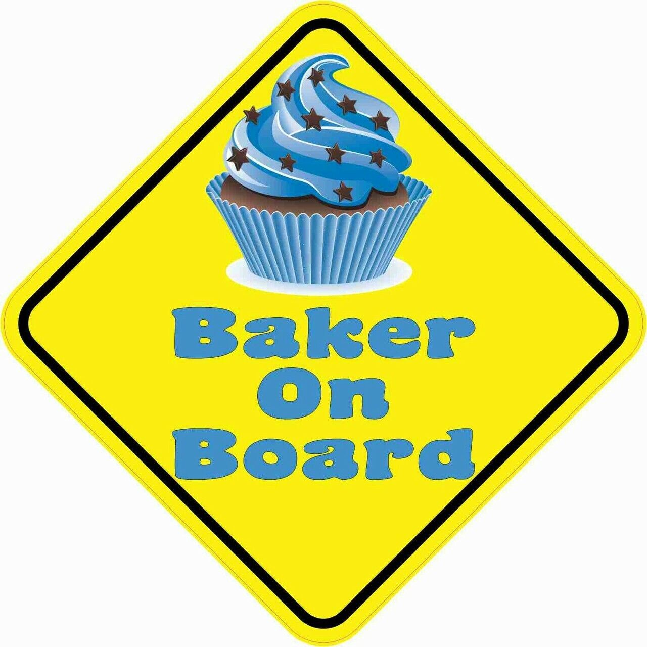 5in x 5in Baker On Board Magnet Car Truck Vehicle Magnetic Sign