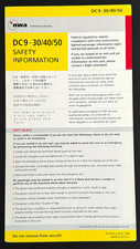 NWA Northwest Airlines DC9-30/40/50 Safety Card - 7/04 picture