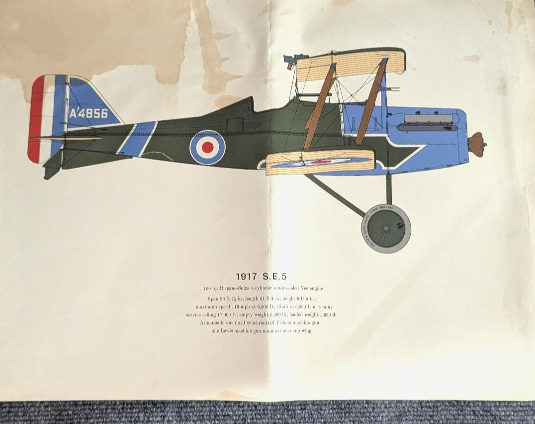 Vintage Print of Royal Aircraft Factory Fighter 1917 Vintage Print of Royal Aircraft Factory Fighter 1917