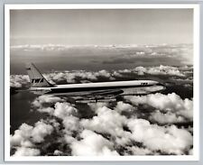 Airplane TWA Trans World Airlines Boeing 707 Starstream B&W 8x10 Photo C1 picture