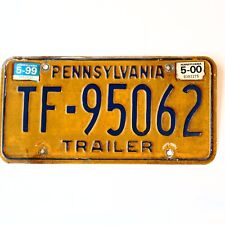 2000 United States Pennsylvania Base Trailer License Plate TF-9506 picture