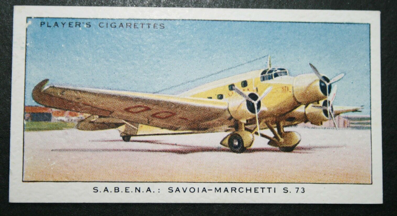SABENA  Savoia-Marchetti S73  Airliner      1930\'s Original Vintage Card   