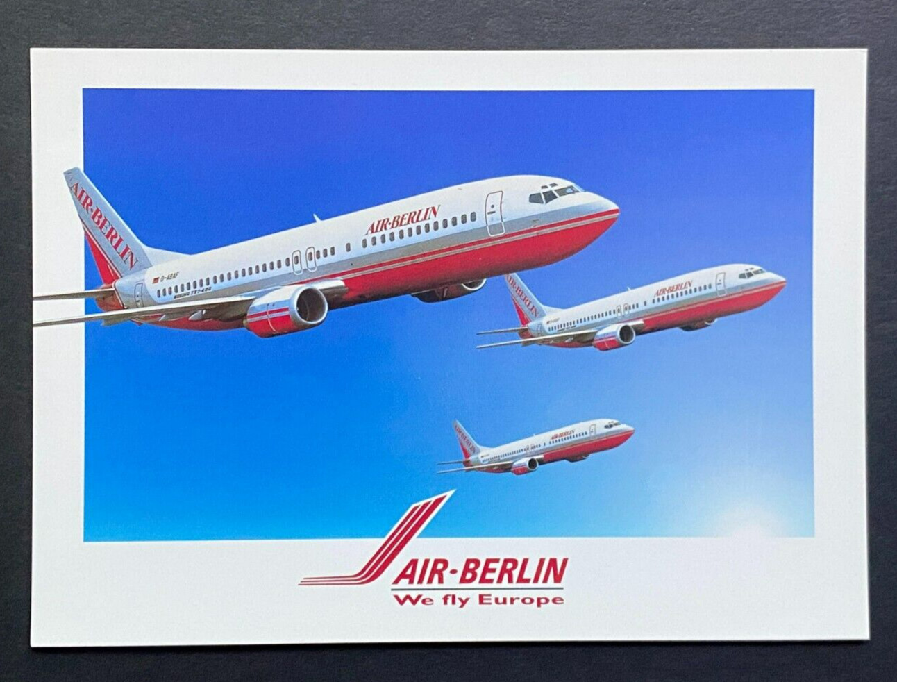 Air Berlin Boeing 737-400 Aircraft Postcard - Airline Issued Air Berlin Boeing 737-400 Aircraft Postcard - Airline Issued