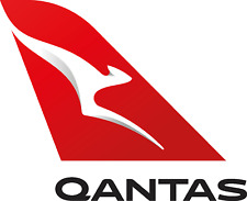 BIG QANTAS AIRWAYS STICKER DECAL CAR BUMPER 9,5c ROUND SUITCASE TRAVEL AUSTRALIA picture