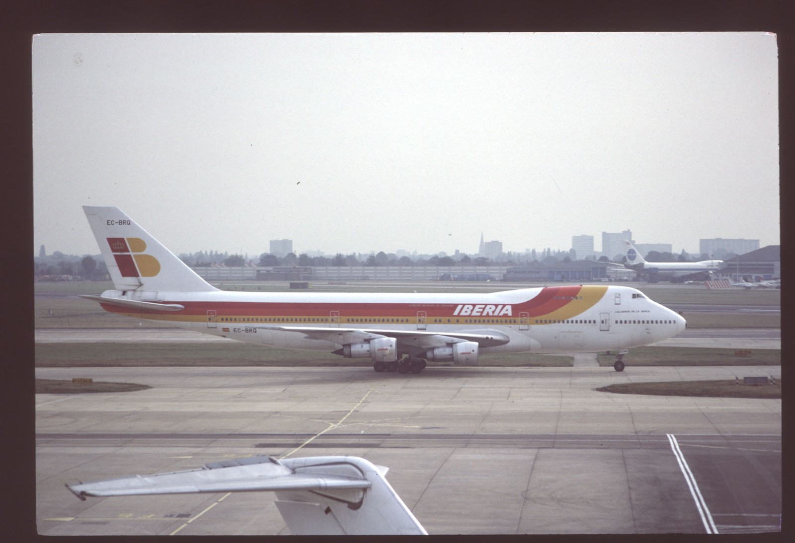Orig 35mm airline slide Iberia 747-256B EC-BRQ