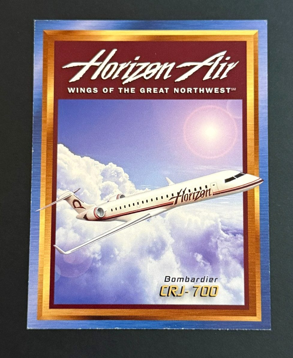 Horizon Air Bombardier CRJ-700 Aircraft Trading Card Horizon Air Bombardier CRJ-700 Aircraft Trading Card